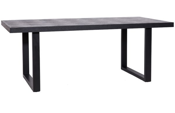 Černý dubový jídelní stůl Richmond Blax 200 x 100 cm  - výška76 cm- šířka 200 cm
