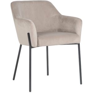 Béžová sametová jídelní židle Richmond Fay  - výška79 cm- šířka 57 cm
