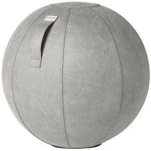 Betonově šedý koženkový sedací / gymnastický míč VLUV BOL VEGA Ø 75 cm  - Průměr70-75 cm- Max. nosnost 150 kg