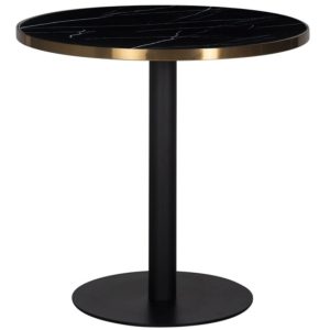 Černý mramorový jídelní stůl Richmond Zenza 80 cm  - výška75 cm- průměr 80 cm