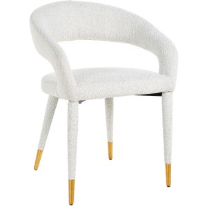 Bílá látková jídelní židle Richmond Gia  - výška81 cm- šířka 59 cm