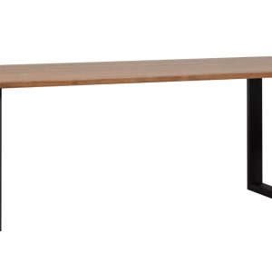 Hoorns Hnědý ořechový jídelní stůl Janco U 200 x 90 cm  - výška75 cm- šířka 200 cm