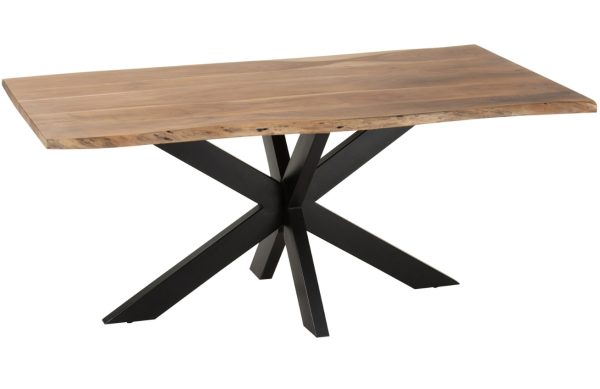Akáciový jídelní stůl J-line Gary 180 x 90 cm  - výška76 cm- šířka 180 cm