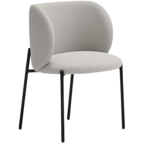 Světle šedá látková jídelní židle Teulat Mogi  - Výška81 cm- Šířka 41 cm