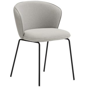 Světle šedá látková jídelní židle Teulat Add  - výška77 cm- šířka 59 cm