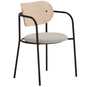 Hnědá dřevěná jídelní židle Teulat Eclipse  - výška78 cm- šířka 55 cm