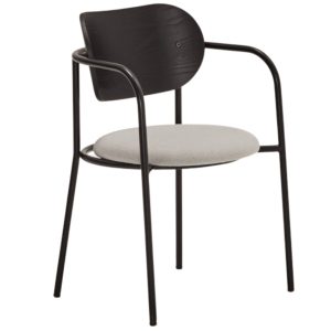 Černá dřevěná jídelní židle Teulat Eclipse  - výška78 cm- šířka 55 cm