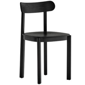 Černá dřevěná jídelní židle Teulat Nara  - výška74 cm- šířka 40 cm