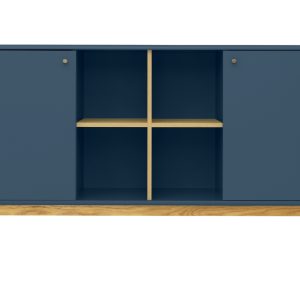 Modrá lakovaná komoda Tom Tailor Color Living 175 x 40 cm  - výška80 cm- šířka 175 cm