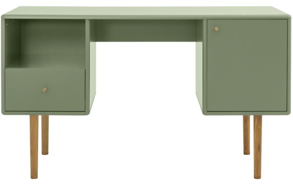 Zelený lakovaný pracovní stůl Tom Tailor Color Living 130 x 50 cm  - výška75 cm- šířka 130 cm