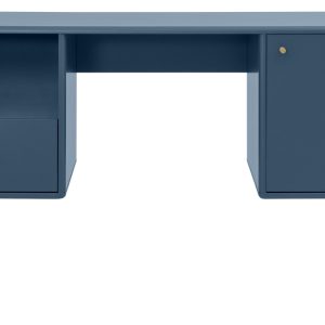 Modrý lakovaný pracovní stůl Tom Tailor Color Living 130 x 50 cm  - výška75 cm- šířka 130 cm