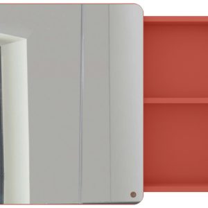 Červená lakovaná koupelnová zrcadlová skříňka Tom Tailor Color Bath 80 x 58 cm  - Výška58 cm- Šířka 80 cm