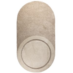 Béžový oválný koberec ZUIVER SPARK 160 x 300 cm  - Šířka160 cm- Délka 300 cm
