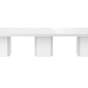Bílý lakovaný jídelní stůl TEMAHOME Dusk 392 x 130 cm  - Výška75 cm- Šířka 392 cm