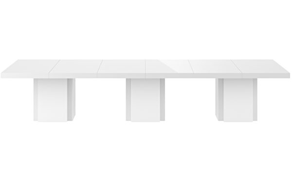 Bílý lakovaný jídelní stůl TEMAHOME Dusk 392 x 130 cm  - Výška75 cm- Šířka 392 cm