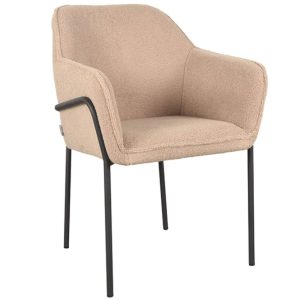 Béžová látková jídelní židle LABEL51 Dexter  - Výška85 cm- Šířka 62 cm