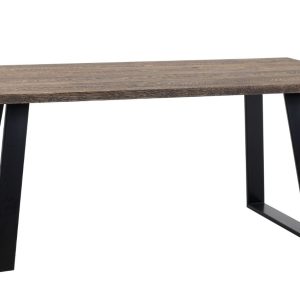 Nordic Design Masivní dubový jídelní stůl Hof 180x90 cm s černou podnoží  - Šířka180 cm- Hloubka 90 cm