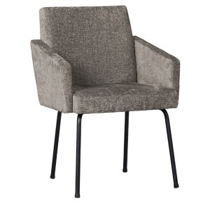 Hoorns Šedá látková jídelní židle Montine  - Výška82 cm- Šířka 61 cm