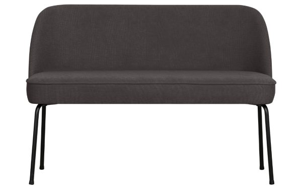 Hoorns Tmavě šedá látková jídelní lavice Tergi 120 cm  - Výška82