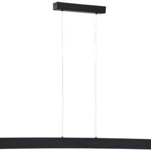 Černé kovové závěsné světlo Kave Home Boadella 101 cm  - Výška148 cm- Šířky 101 cm