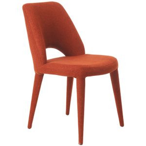 Červená látková jídelní židle Polspotten Holy  - Výška81 cm- Šířka 48 cm