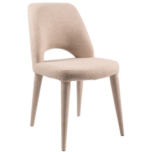 Béžová látková jídelní židle Polspotten Holy  - Výška81 cm- Šířka 48 cm