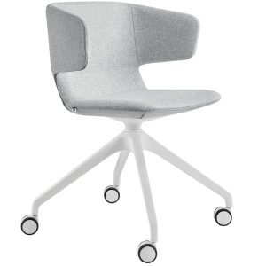 LD Seating ® Šedá konferenční židle FLEXI P-F95  - Výška82 cm- Šířka 64 cm