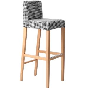 Nordic Design Černobílá látková barová židle Wilson 87 cm  - Hloubka46 cm- Šířka 41 cm