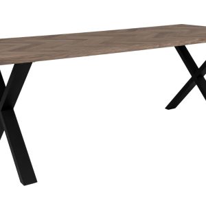 Nordic Living Hnědý dubový jídelní stůl Bordeo 200 x 95 cm  - Výška75 cm- Šířka 200 cm