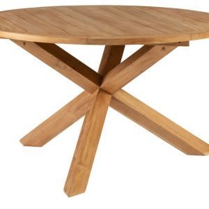 Hoorns Teakový kulatý zahradní stůl Caleb 130 cm  - Výška76 cm- Šířka 130 cm