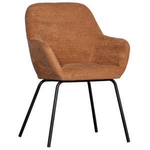 Hoorns Hnědá látková jídelní židle Bueno  - Výška83 cm- Šířka 59 cm