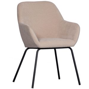 Hoorns Béžová látková jídelní židle Bueno  - Výška83 cm- Šířka 59 cm
