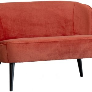 Hoorns Červená čalouněná dvoumístná pohovka Norma 110 cm  - Výška73 cm- Šířka 110 cm