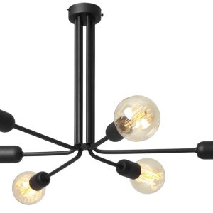 Nordic Design Černé kovové závěsné světlo Trimo 41 cm  - Výška41 cm- Průměr 59 cm