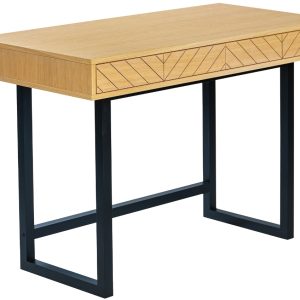Dubový rýhovaný pracovní stůl Woodman Camden 110 x 55 cm  - Výška76 cm- Šířka 110 cm