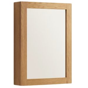 Teaková koupelnová zrcadlová skříňka Kave Home Kenta 70 x 50 cm  - Výška70 cm- Šířka 50 cm
