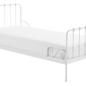 Bílá kovová postel Vipack Alice 90 x 200 cm  - Výška94 cm- Šířka 208 cm