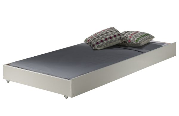 Bílá borovicová zásuvka k posteli Vipack Pino 195 x 90 cm  - Výška19