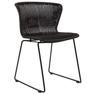 Hoorns Set dvou černých plastových jídelních židlí Inges  - Výška77