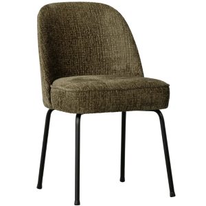 Hoorns Tmavě zelená sametová čalouněná jídelní židle Tergi II.  - Výška83 cm- Šířka 50 cm