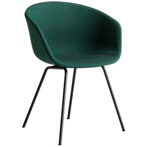 Zelená čalouněná židle HAY AAC 27 s kovovou podnoží  - Výška79 cm- Šířka 59 cm