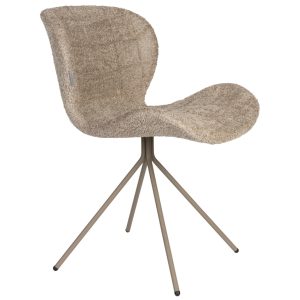 Béžová čalouněná jídelní židle ZUIVER OMG SOFT  - Výška79 cm- Šířka 51 cm