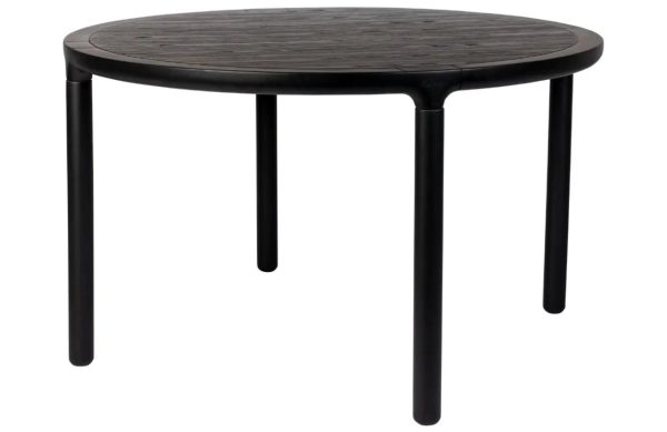Černý dřevěný jídelní stůl ZUIVER STORM 128 cm  - Výška75 cm- Průměr 128 cm