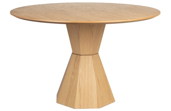 Dubový jídelní stůl ZUIVER LOTUS 120 cm  - Výška75 cm- Průměr 120 cm