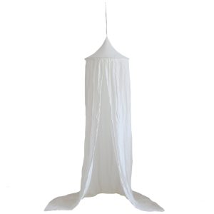 Moi Mili Krémově bílý mušelínový baldachýn Heaven  - Výška240 cm- Průměr 50 cm
