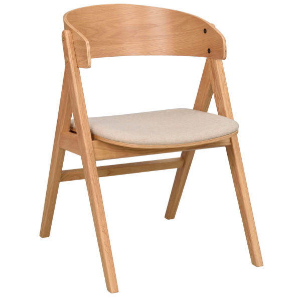 Dubová jídelní židle ROWICO WATERTON  - Výška80 cm- Šířka 55 cm