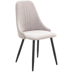 Světle šedá čalouněná jídelní židle Marckeric Mani  - Výška91 cm- Šířka 50 cm