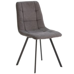 Tmavě šedá čalouněná jídelní židle Marckeric Lava  - Výška85 cm- Šířka 45 cm