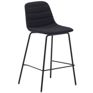 Černá čalouněná barová židle Kave Home Zunilda 65 cm  - Výška92