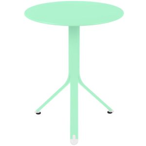 Opálově zelený kovový stůl Fermob Rest'O Ø 60 cm  - Výška74 cm- Průměr 60 cm
